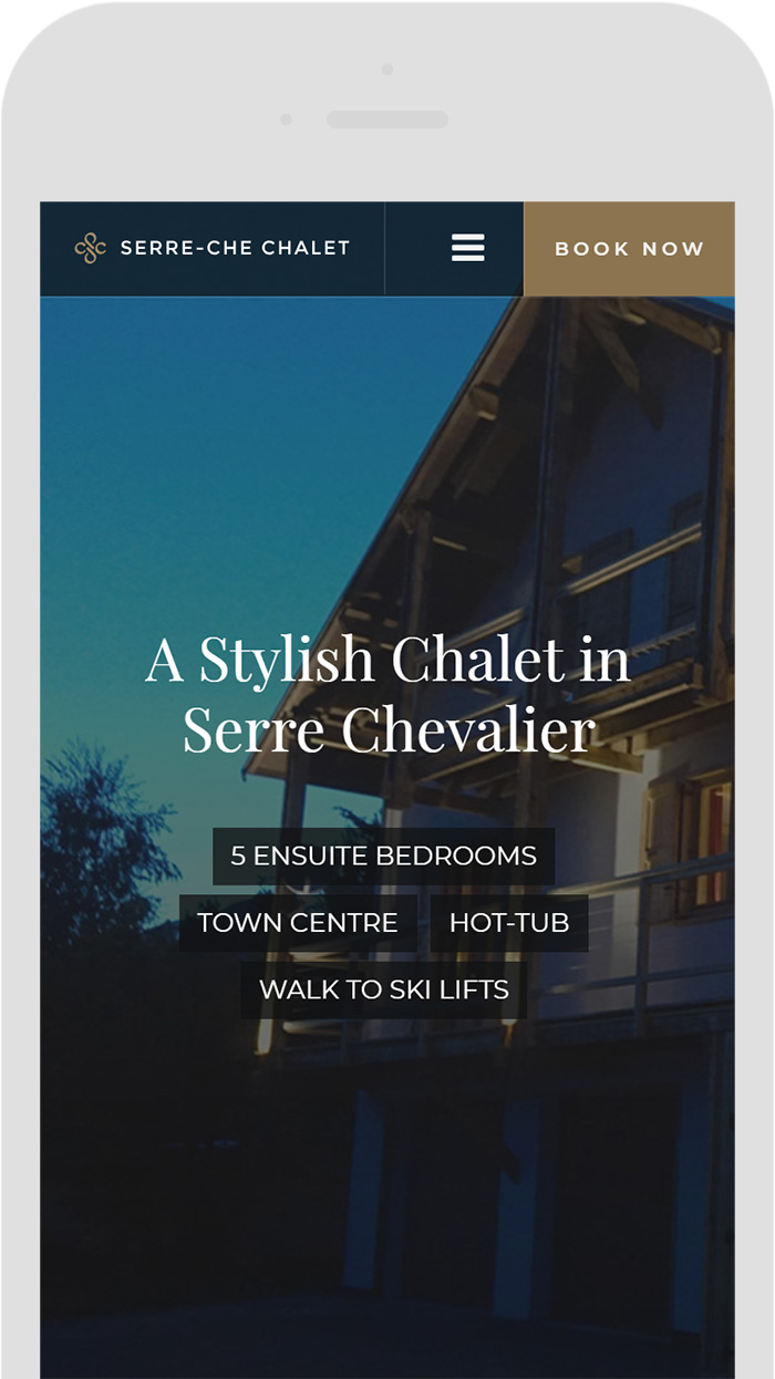 Serre Che Chalet, Mobile Website Design